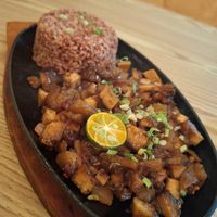 Tofu and mushroom sisig at Veganize Bohol in Tagbilaran