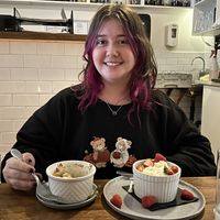 Omni birthday girl enjoying her meal too🥳🎂  at Grub on Main in Vancouver