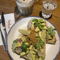  avocado toast and soy milk latte   at Luka - Bangkok in Bangkok