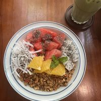 hoi an bliss smoothie bowl and iced matchaa  at Buttercup by Rosie's Cafe  in Hoi An