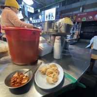 Kimchi dumpling   at Kwangjang Market in Seoul