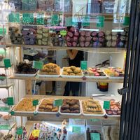 Exterior Window with clear Vegan Labeling at Delicatessen del Mundo in Alcala De Henares