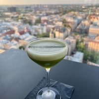 Green mile cocktail (matcha)   at Skyline Bar - Radisson Blu in Riga