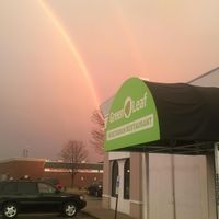 Front view // double rainbow at Green Leaf Vegetarian Restaurant in Richmond