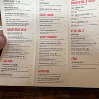 Het menu  at MIA 'Made In Asia' - Nijmegen in Nijmegen