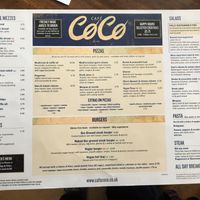 Menu Oct 2023  at Café Coco in Oxford