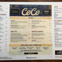 Menu Oct 2023  at Café Coco in Oxford