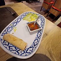 1 vegetarian sping roll left of 4 at Narai Thai  in Bruges