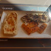 Hummus with vegetables at Restaurant Sacré in Nessebar