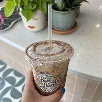 Iced chai latte with oat milk   at Pinch of Salt Pastries in Grapevine