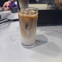 Iced latte  at Caffe Piccoloco in Newcastle-under-lyme