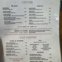 Menu as of Feb 2025  at Caffe Piccoloco in Newcastle-under-lyme