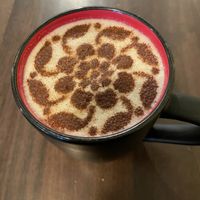 Chai latte with almond milkk  at Paris Creperie in Brookline