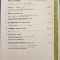 All vegan options. They are on the last page of the menu card at Bacan Cafe Vientiane in Vientiane