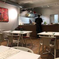 The interior seating area at BEKIND. in Zagreb