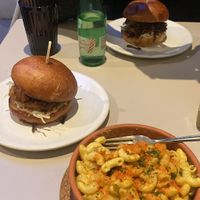 Mac and cheese, free the bird and pulled mushroom burger   at BEKIND. in Zagreb