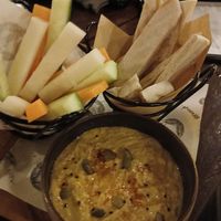 Hummus, pitta & crudités at AlFresco Coron in Coron
