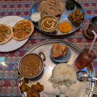 Vegan set, the vegetarian roti set and masala papad. at New Api Spice and Curry House - ニューアピスパイスアンドカレーハウス in Takamatsu