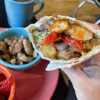 Inside the burrito   at Gailey's Breakfast Cafe in Springfield