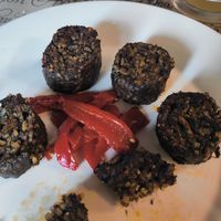 Vegan morcilla at Bar Meson Valdelateja in Valdelateja