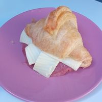 Croissant with vegan cheese and presunto - epic! at Ciganando Croissanterie in Sao Paulo