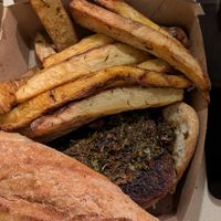 Choripán at Vuena Comida Casera Vegana in Buenos Aires