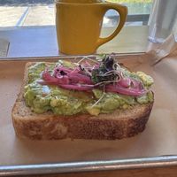 The micro greens on top were decomposing   at Daycamp Coffee in Chico