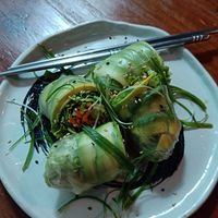 Veggie spring roll at Saporo & Tokio Ramen in San Cristobal De Las Casas