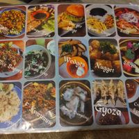 Menu with pictures at Waroeng Bagoes in Ubud