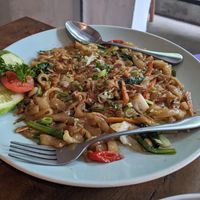 Flat fried noodles at Waroeng Bagoes in Ubud