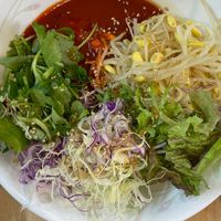 Jjolmyeon  at Dajeonghan Maeum Gimpab in Seoul