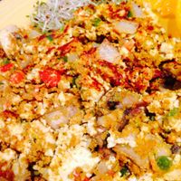 Vegan tofu scramble at One World Cafe in Baltimore