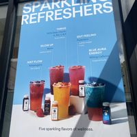 Exterior Signage for Sparkling Refreshers  at Pressed Juicery in San Mateo
