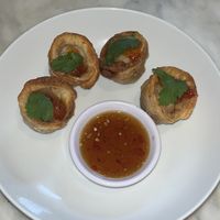 Crispy sweet potato dumplings  at Noya's Kitchen in Bath