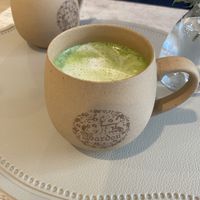 Matcha almond latte  at Bardon Organic Cafe in Tokyo