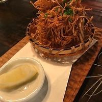 Enoki chips. at Mensho in Oakland