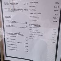 Menu pt.2 at Basmati Café in Lisbon