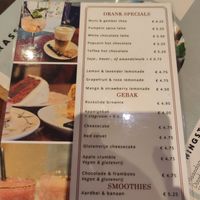 Specials kaart at Brasserie Willemientje in Enschede