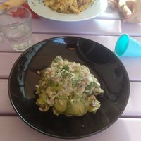 Weißes Risotto und Pasta Mediterrana at Artha in Porec