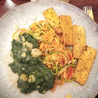 Grilled tofu with swiss chard at Artha in Porec