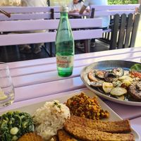 Tempeh, tofu, seitan & Fu Plate at Artha in Porec