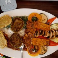 Vegan food plate for 2 at Artha in Porec