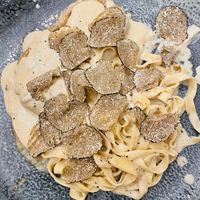 Pasta with truffles and Fu   at Artha in Porec