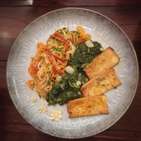 Tofu and vegetables at Artha in Porec