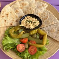 Hummus with naan   at Artha in Porec