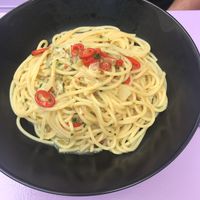 Spaghetti with Chili at Artha in Porec