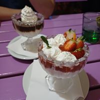 Panna cotta fragole at Artha in Porec