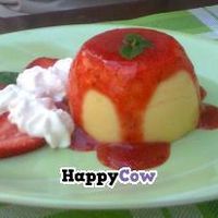 vegan panna cotta at Artha in Porec