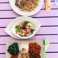 Pasta with tartufi and vegan tris at Artha in Porec