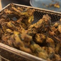 Crispy okra  at Hungamaa in Manchester
